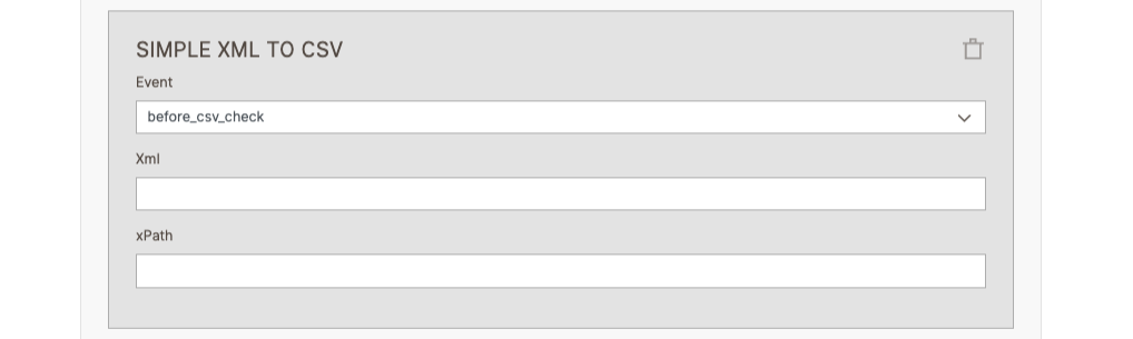 Profile Script XMl to CSV configuration