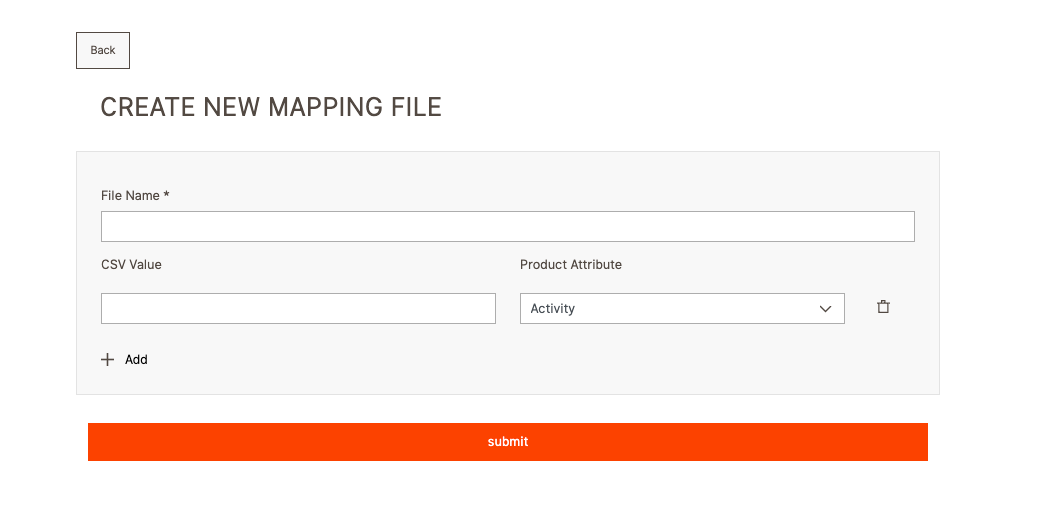 CREATE NEW MAPPING FILE